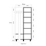 Hanah Home Perchero 90 - 727 Roble Sonoma 90x192 cm